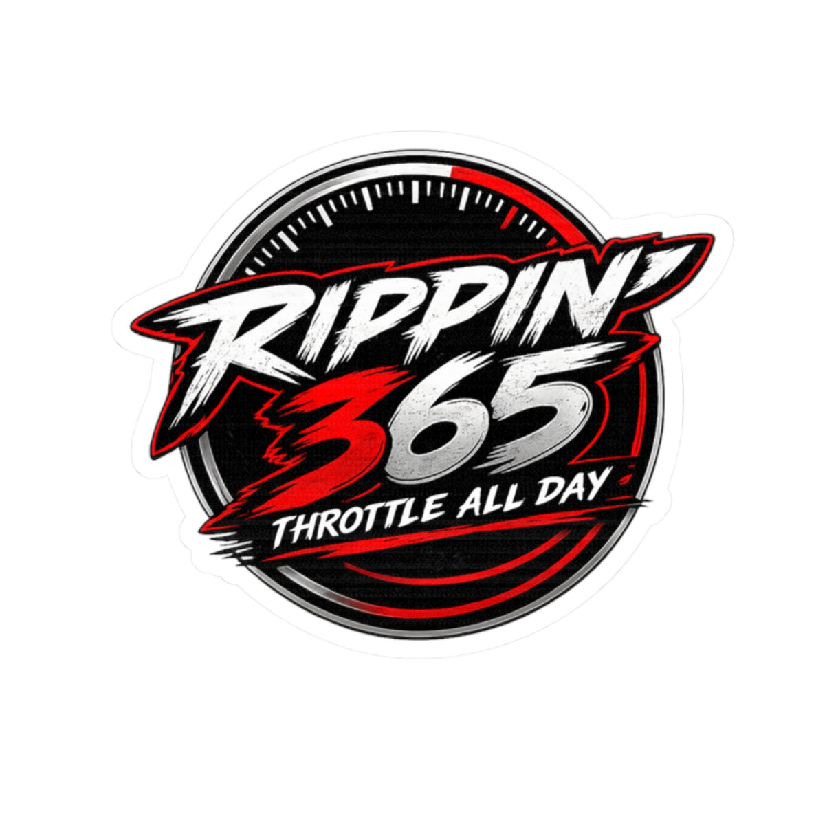 Rippin' 365 - Round Kiss-Cut Sticker - New School Logo
