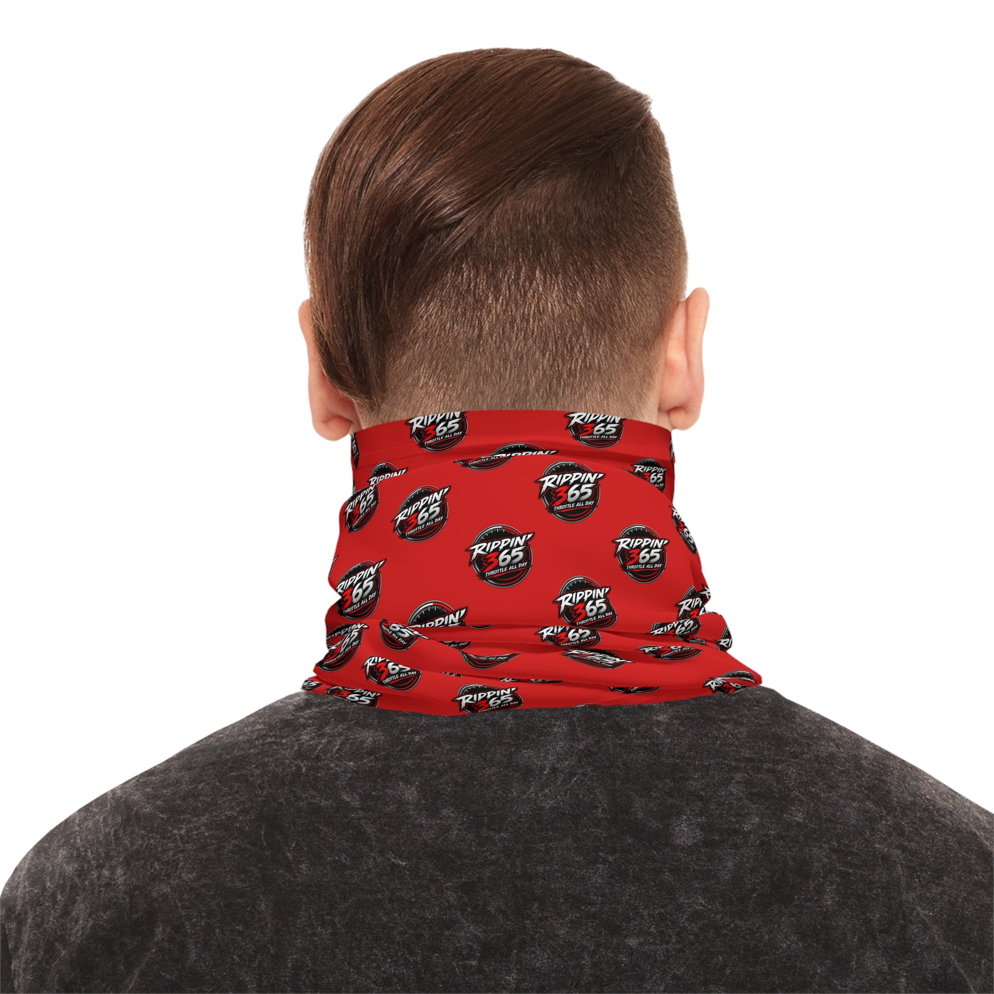 Rippin' 365 - New School Logo Red Lightweight Neck Gaiter