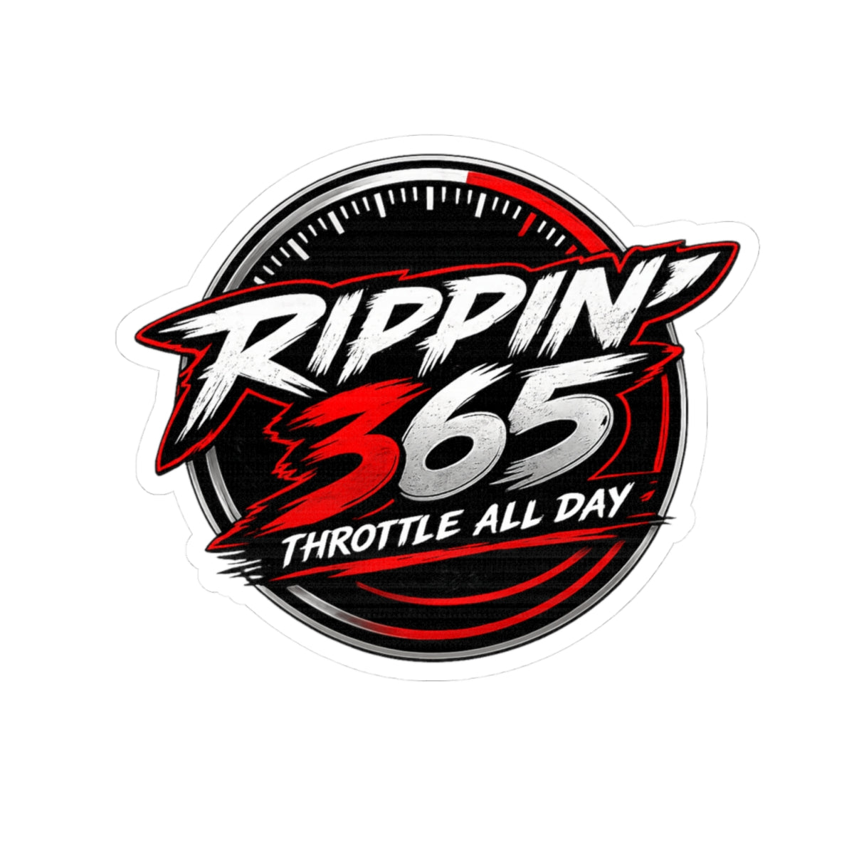 Rippin' 365 - Round Kiss-Cut Sticker - New School Logo