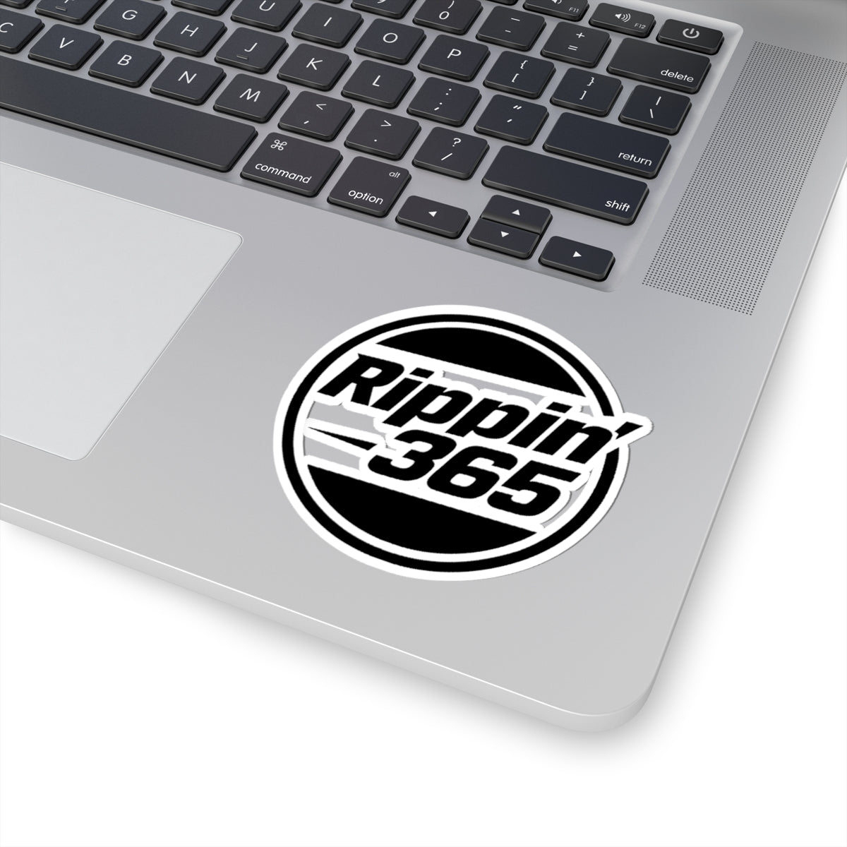 Rippin' 365 - Round Kiss-Cut Sticker - Basic Logo Black