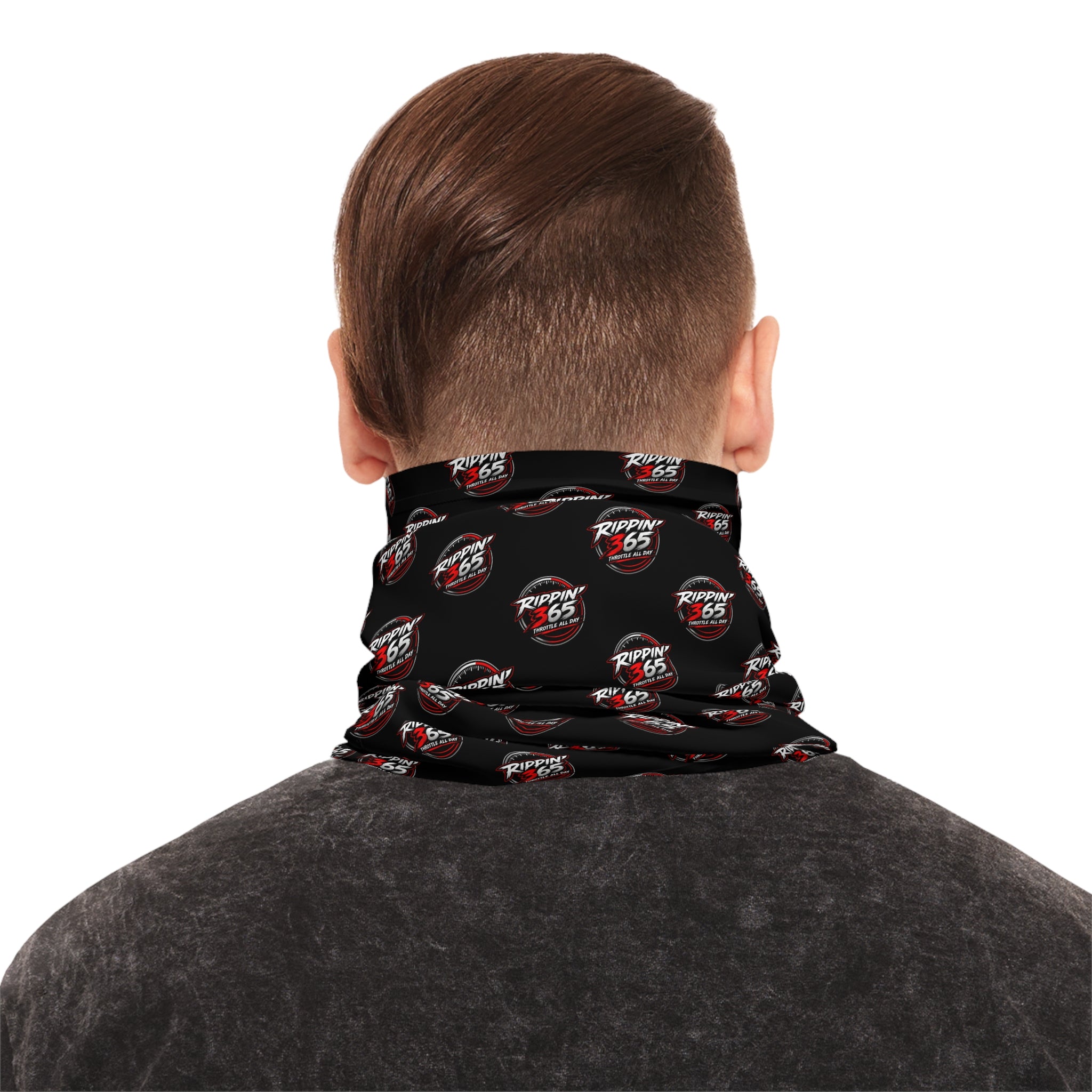 Rippin' 365 - New School Logo Black Lightweight Neck Gaiter