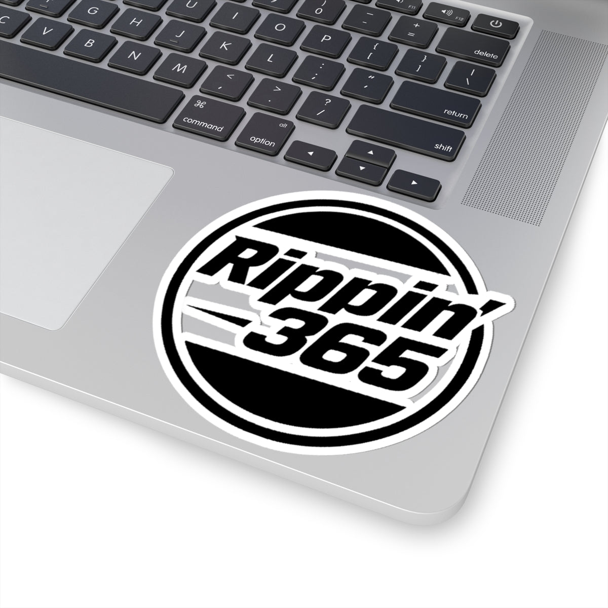 Rippin' 365 - Round Kiss-Cut Sticker - Basic Logo Black