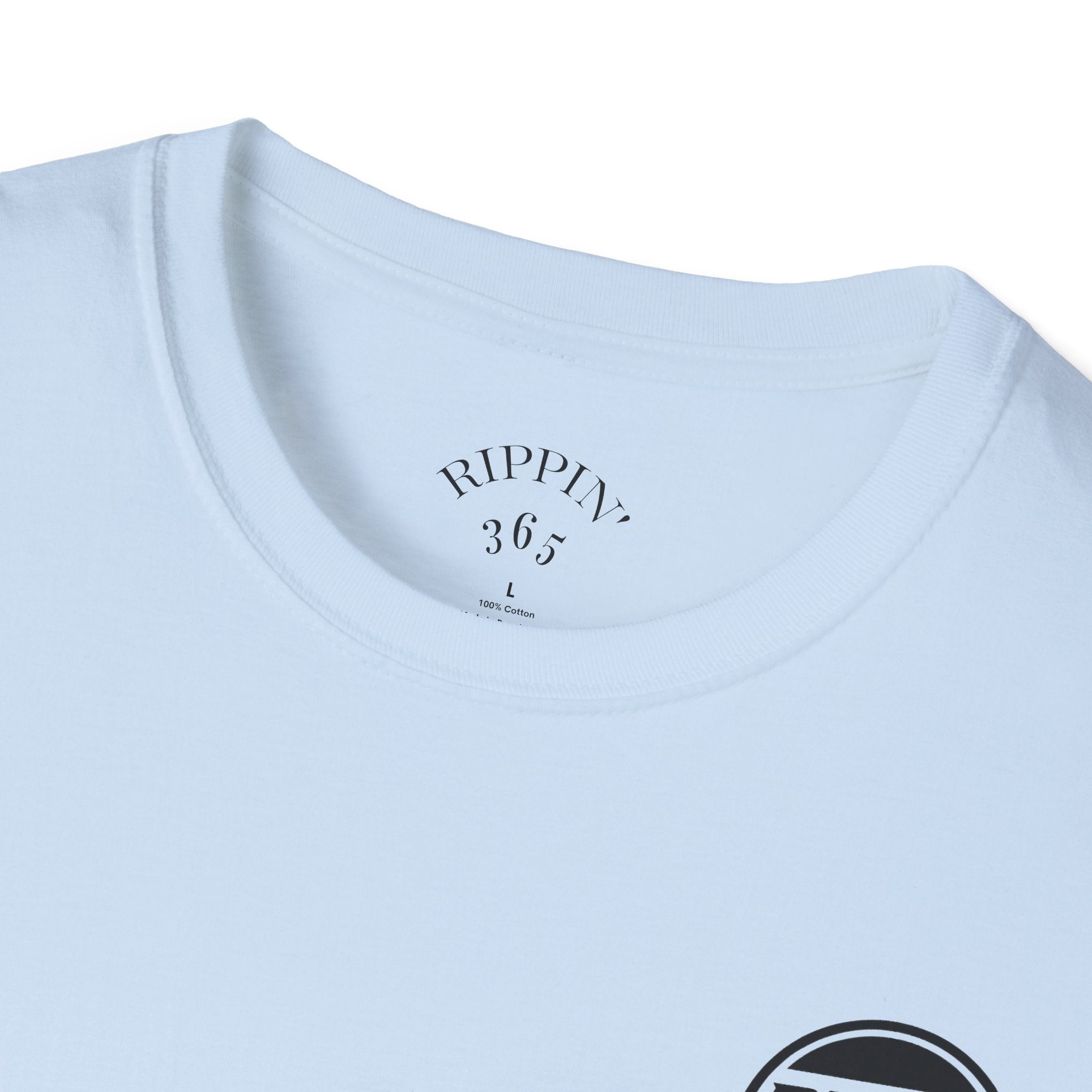 Rippin' 365 - Basic Logo T-Shirt with "Throttle all Day!" on back