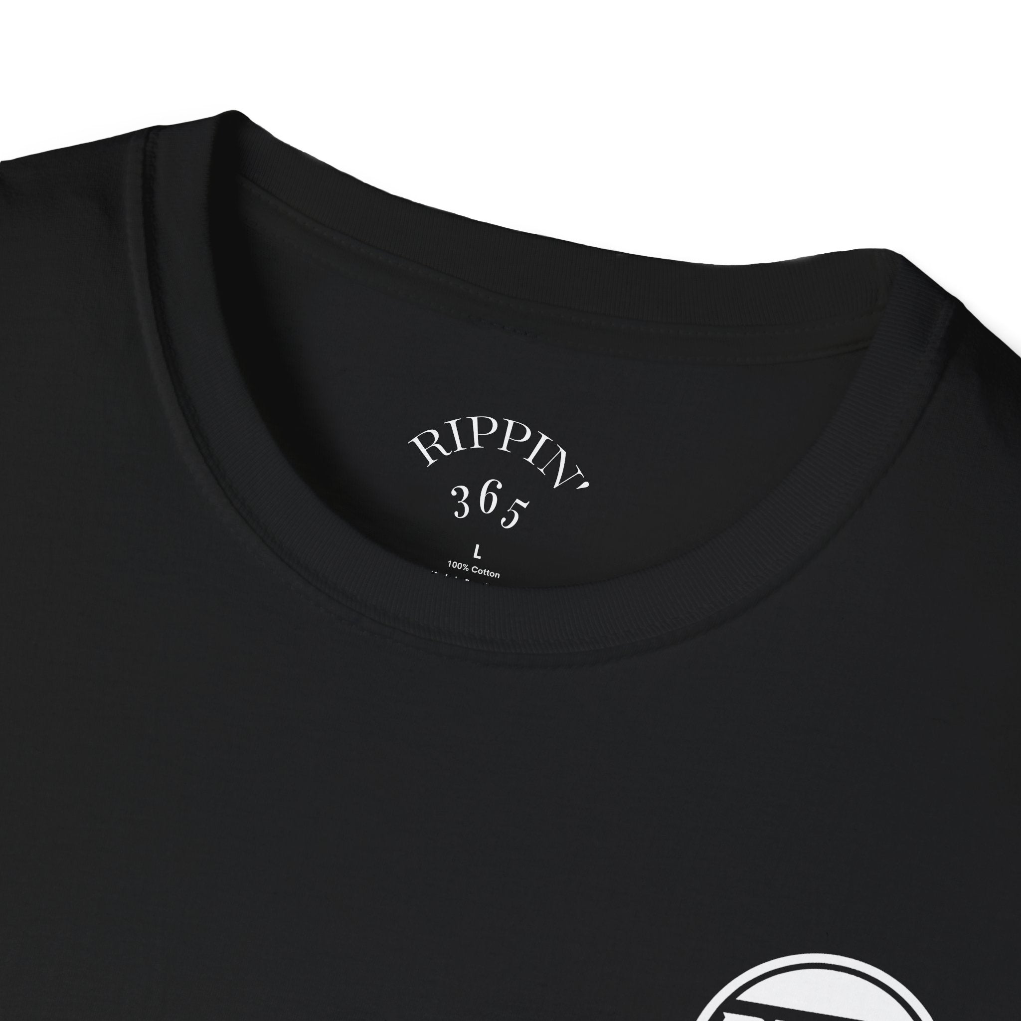 Rippin' 365 - Basic Logo T-Shirt with "Throttle all Day!" on back