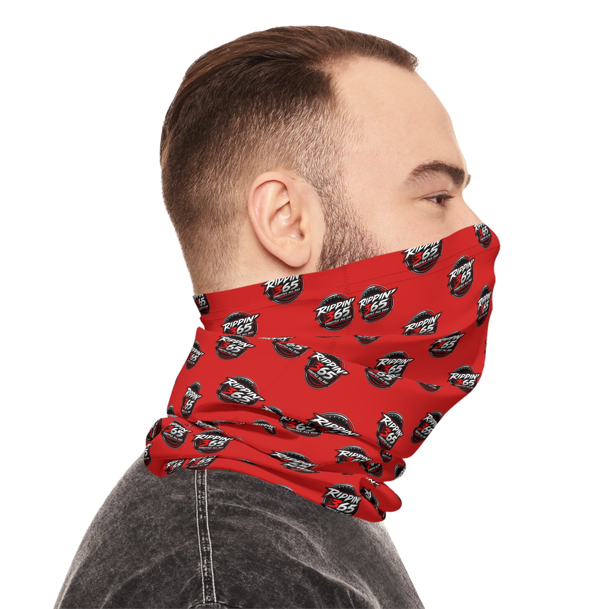 Rippin' 365 - New School Logo Red Lightweight Neck Gaiter
