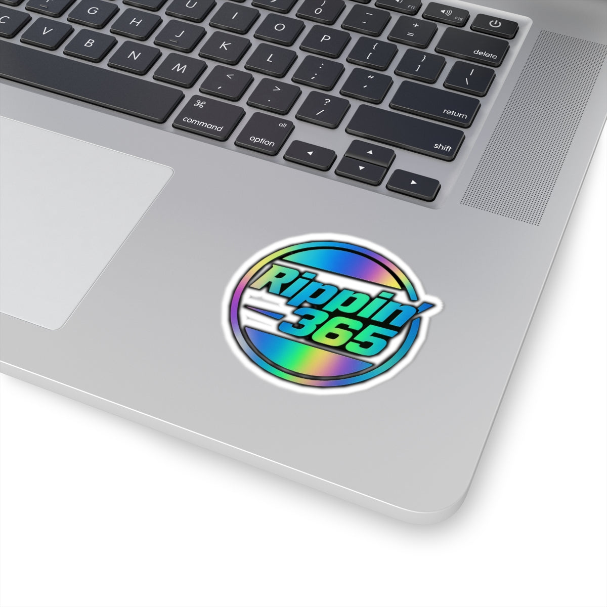 Rippin' 365 - Round Kiss-Cut Sticker - Neon Logo