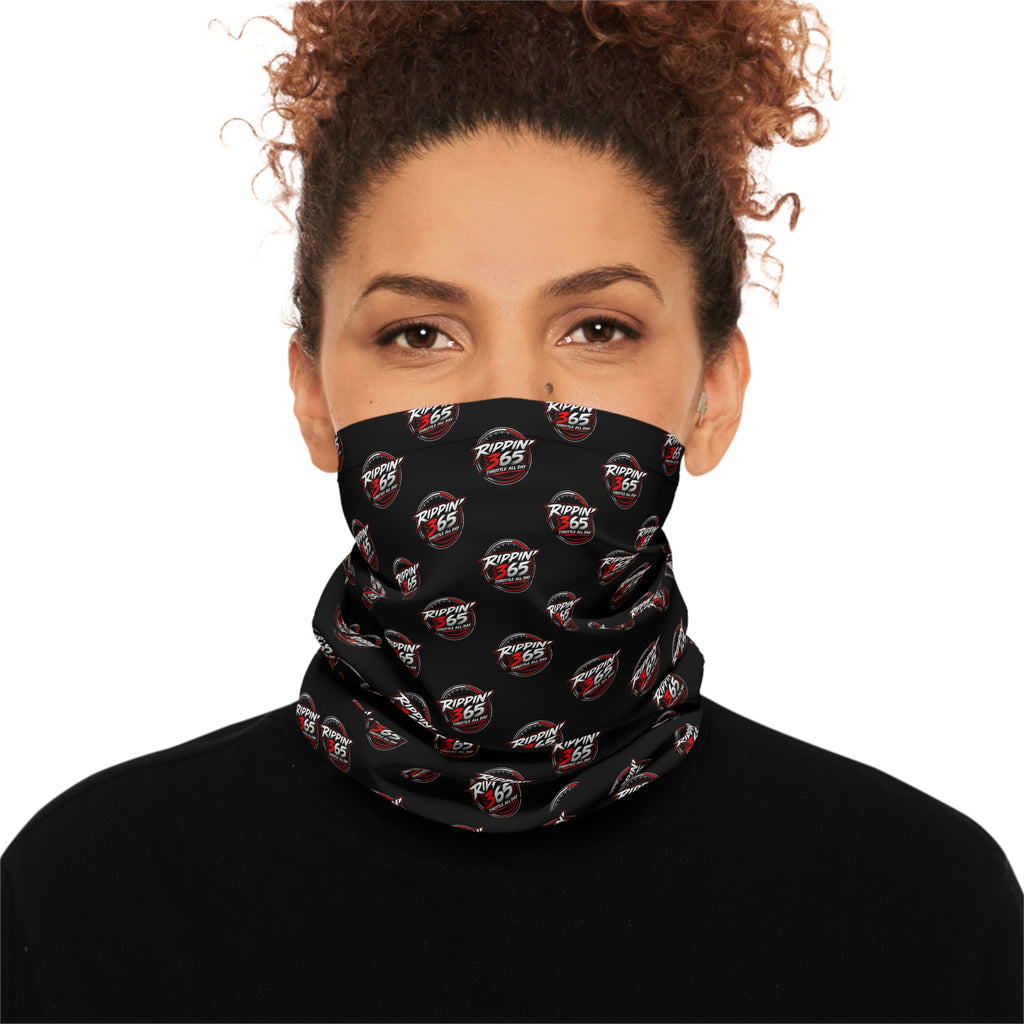 Rippin' 365 - New School Logo Black Lightweight Neck Gaiter
