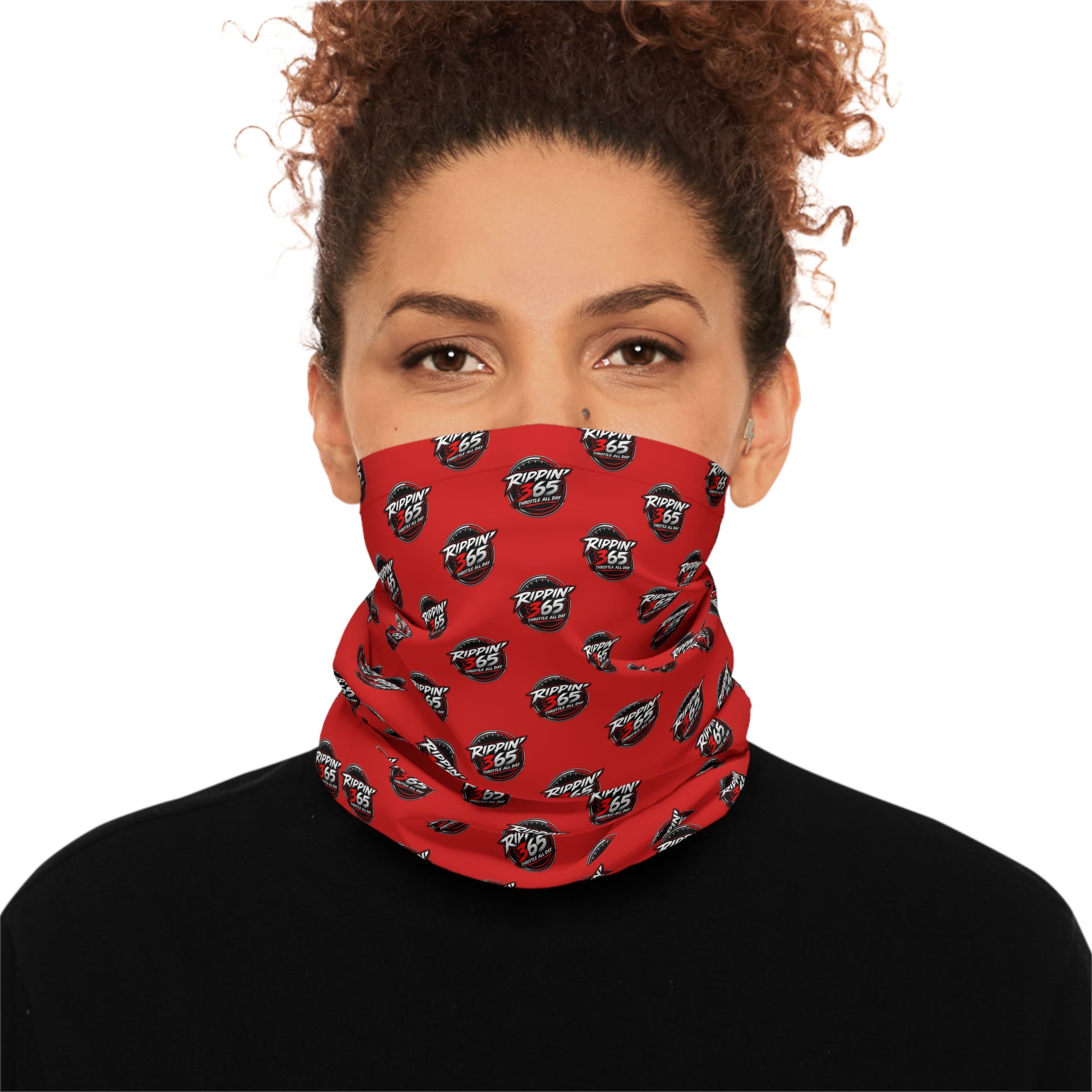 Rippin' 365 - New School Logo Red Lightweight Neck Gaiter