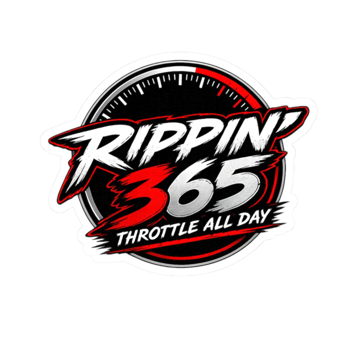Rippin' 365 - Round Kiss-Cut Sticker - New School Logo