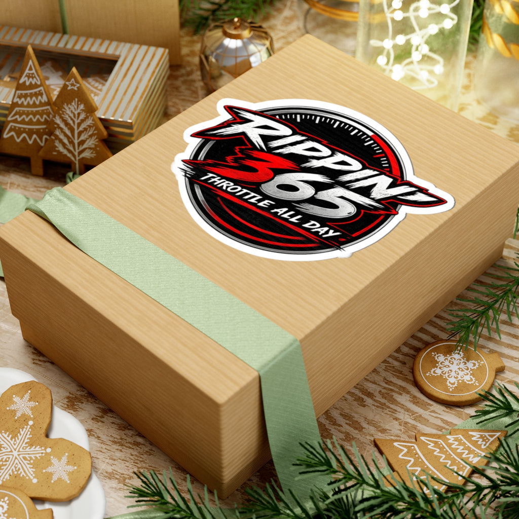 Rippin' 365 - Round Kiss-Cut Sticker - New School Logo