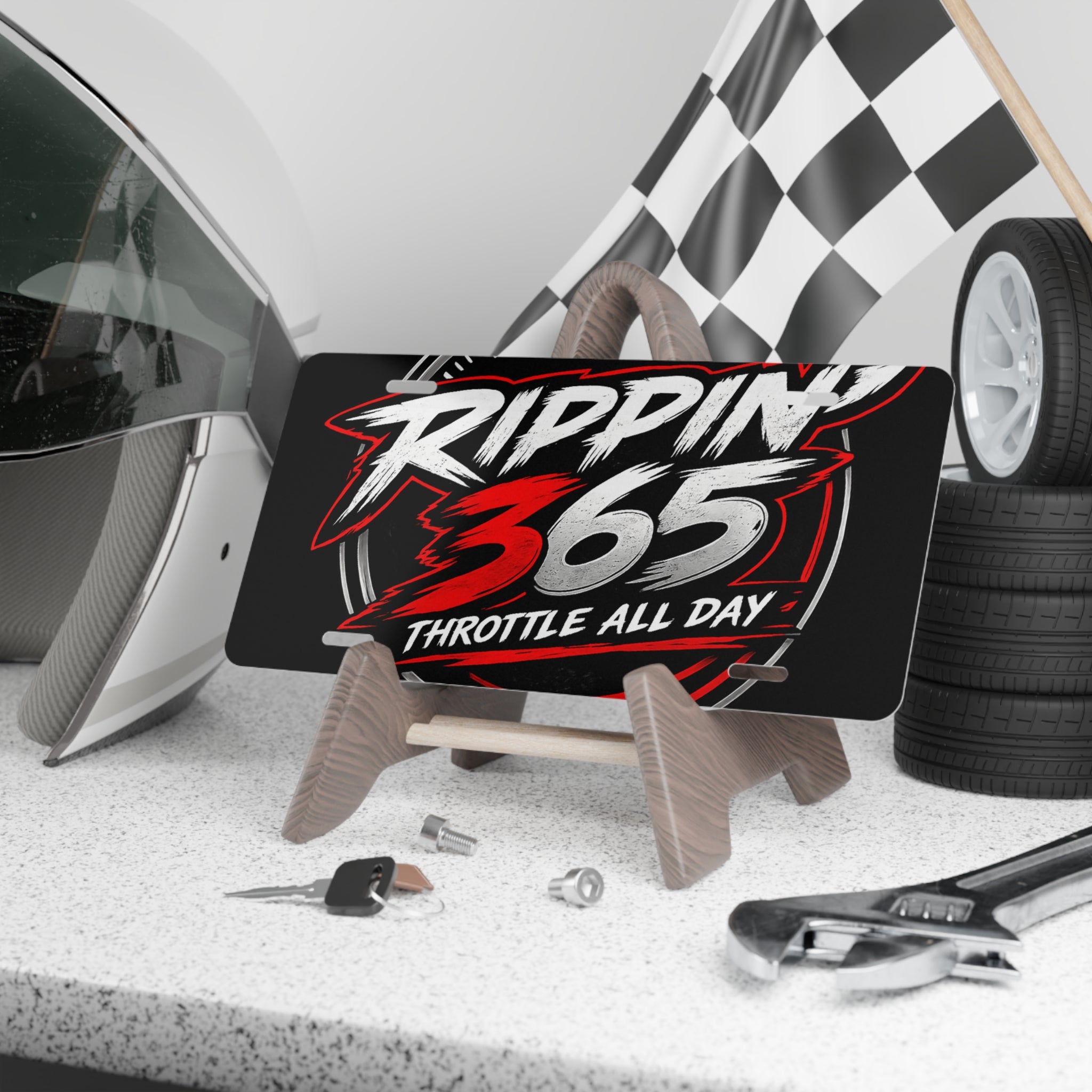 Rippin' 365 - New School Logo - Vanity License Plate
